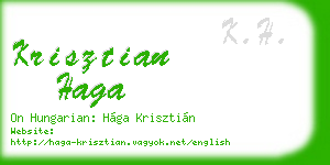 krisztian haga business card