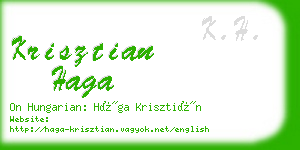 krisztian haga business card